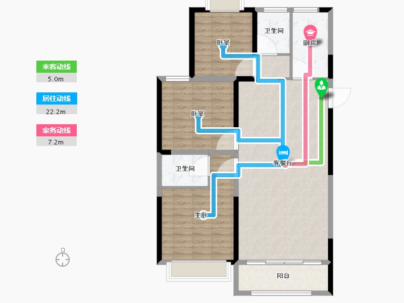 河南省-郑州市-亚星环翠居-101.03-户型库-动静线