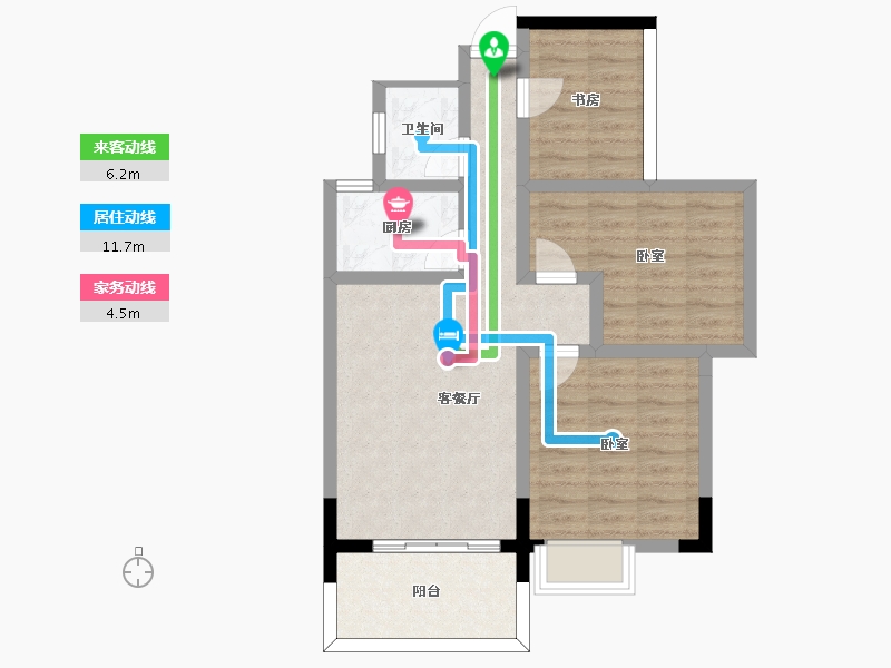 江西省-景德镇市-江中·盛世峰景-67.84-户型库-动静线