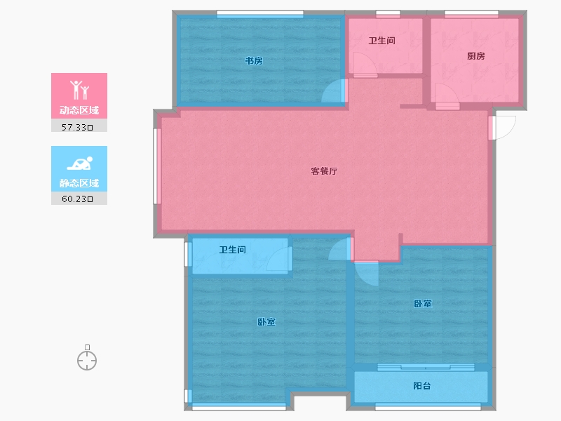 山东省-菏泽市-齐鲤万家新城-106.00-户型库-动静分区