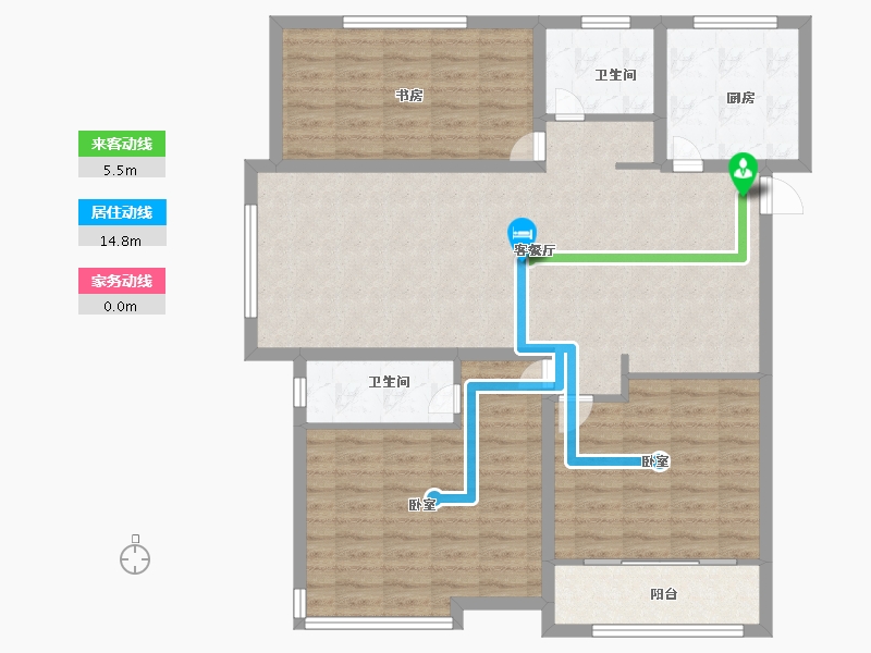 山东省-菏泽市-齐鲤万家新城-108.00-户型库-动静线