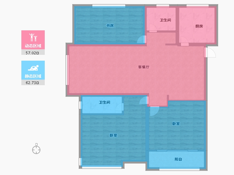 山东省-菏泽市-齐鲤万家新城-108.00-户型库-动静分区