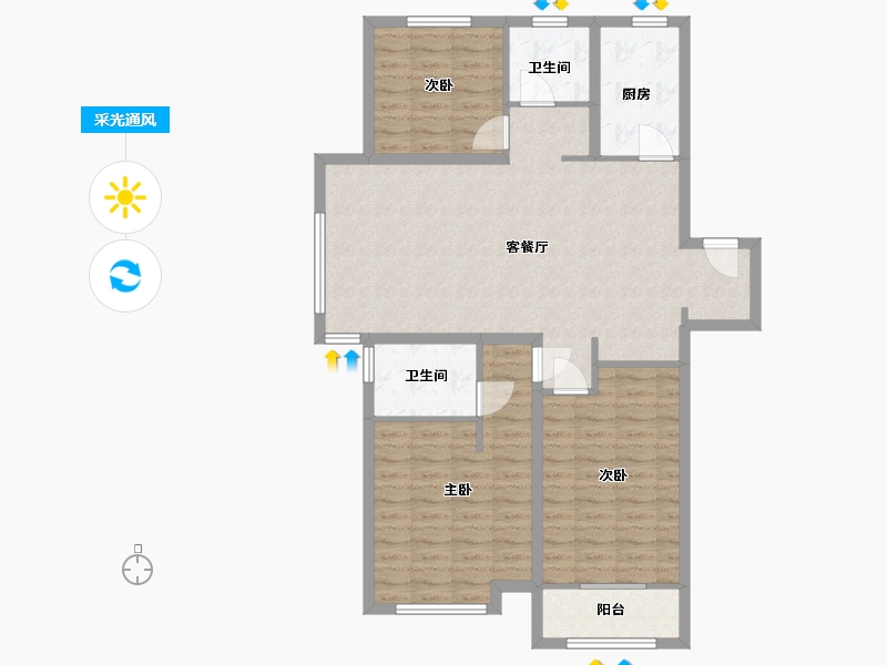 山东省-青岛市-中建锦绣城-101.00-户型库-采光通风