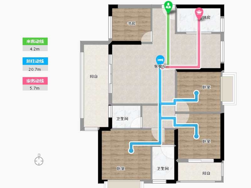 福建省-漳州市-瀚海五凤城-98.00-户型库-动静线