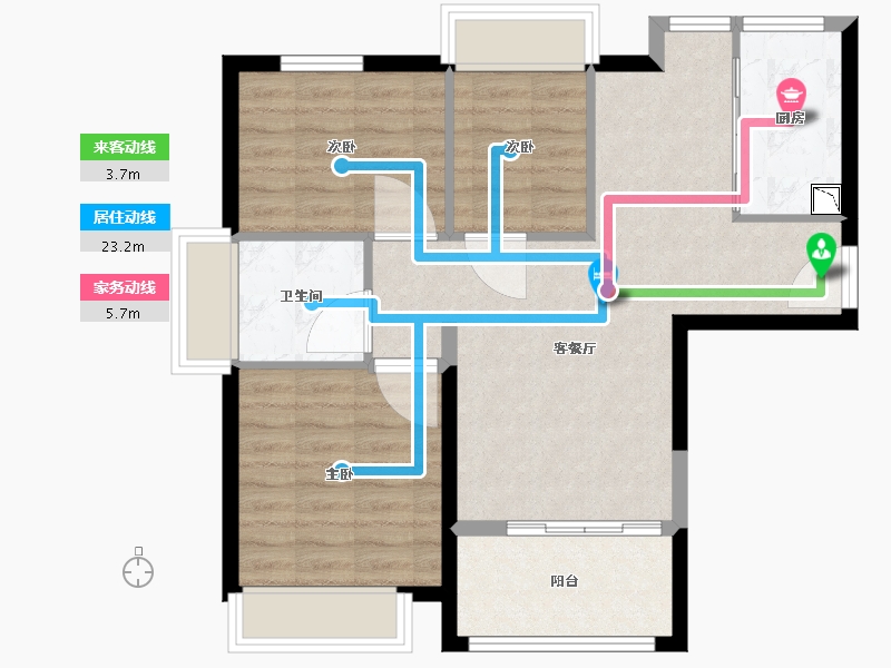 福建省-厦门市-特房樾琴湾-72.93-户型库-动静线