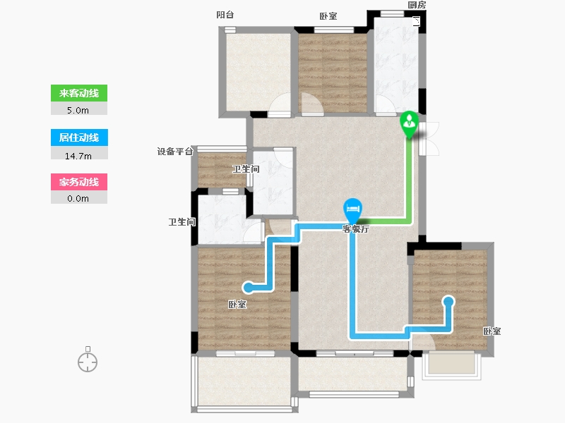 浙江省-绍兴市-新昌恒大悦珑府-104.00-户型库-动静线