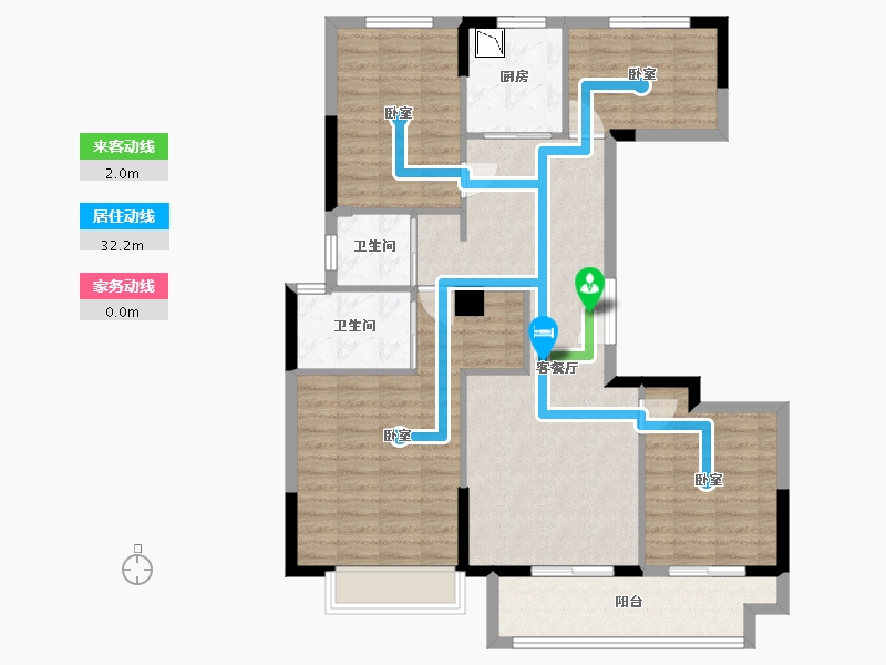 浙江省-宁波市-逸湾小筑-106.00-户型库-动静线