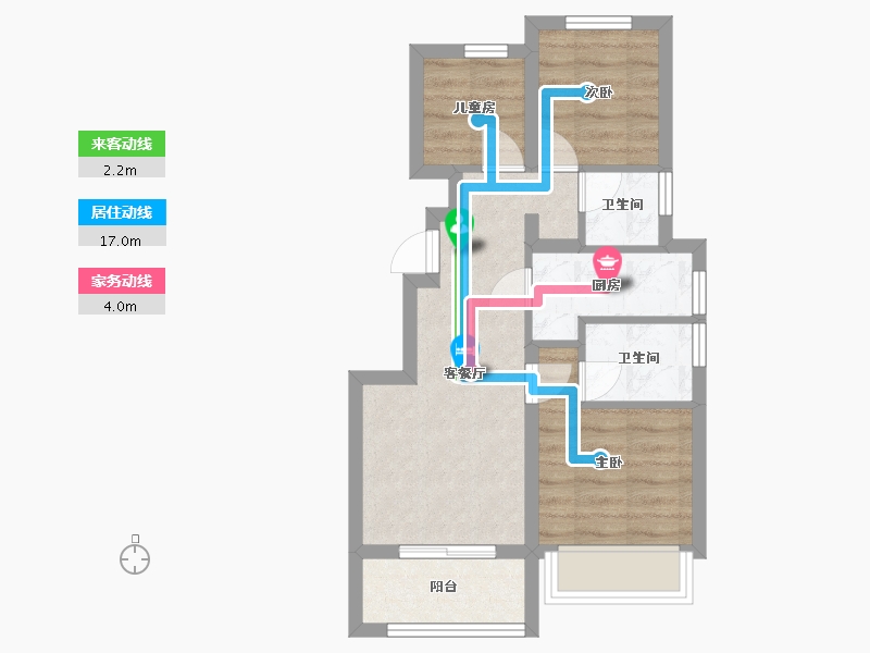 河南省-郑州市-金地正华·漾时代-47.22-户型库-动静线