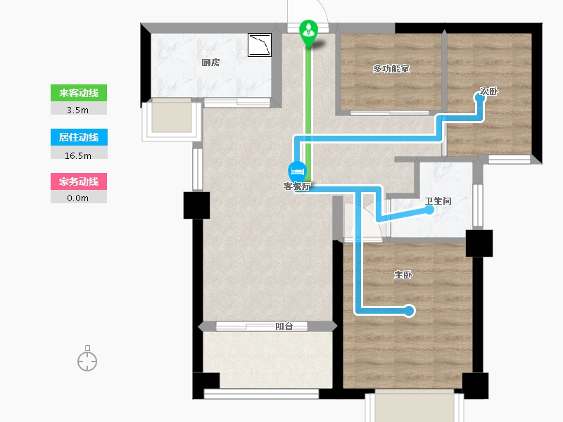 福建省-厦门市-特房樾琴湾-60.89-户型库-动静线