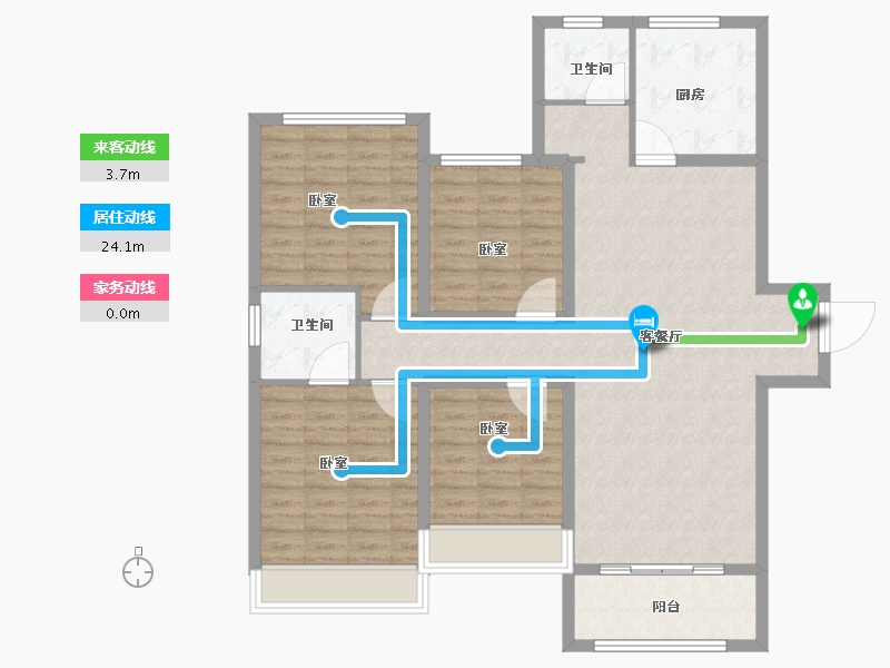 山东省-滨州市-融汇·新里程-113.00-户型库-动静线