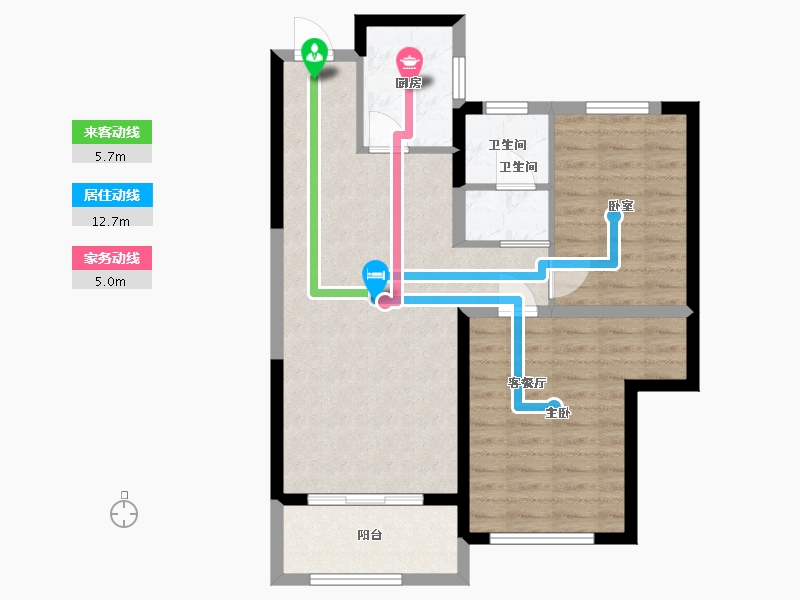 河南省-郑州市-亚星环翠居-74.77-户型库-动静线