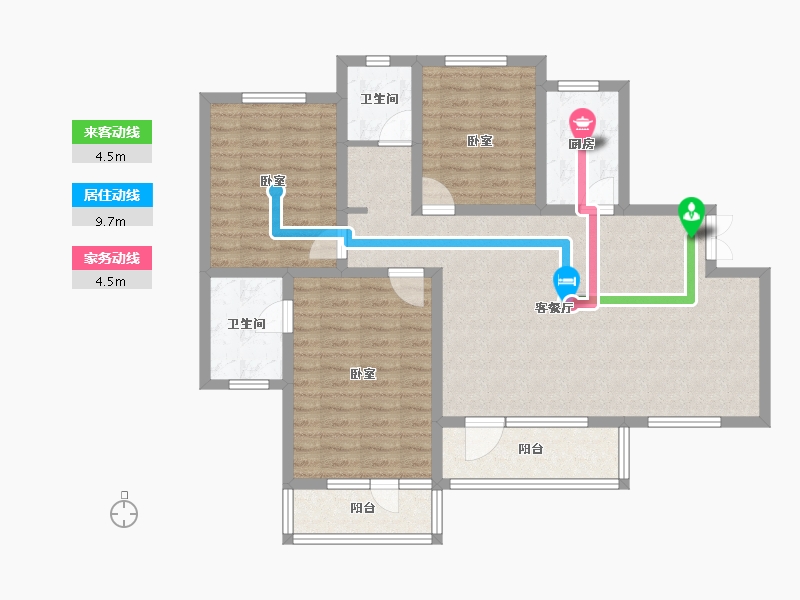 新疆维吾尔自治区-乌鲁木齐市-紫金城东湖左岸-101.20-户型库-动静线