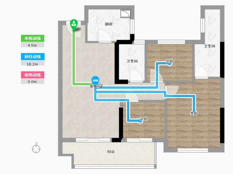 福建省-福州市-永泰外滩1号-71.00-户型库-动静线