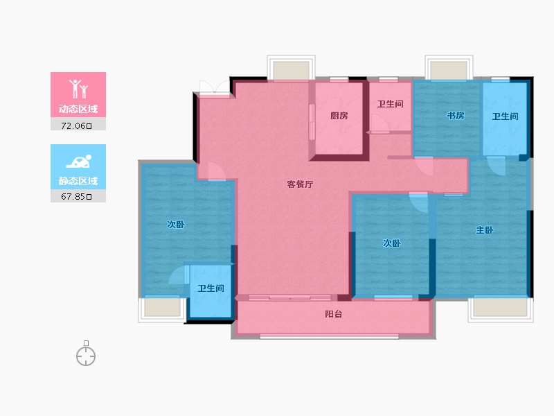 江西省-吉安市-盈城时代广场-125.60-户型库-动静分区