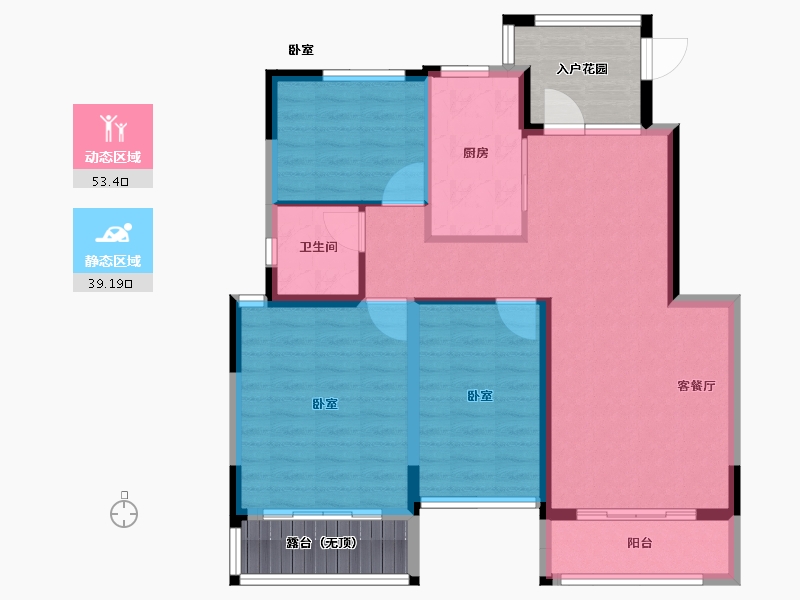 河南省-郑州市-银基国际旅游度假区-93.25-户型库-动静分区