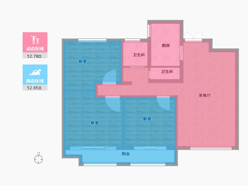 山东省-菏泽市-东翼国际-94.00-户型库-动静分区