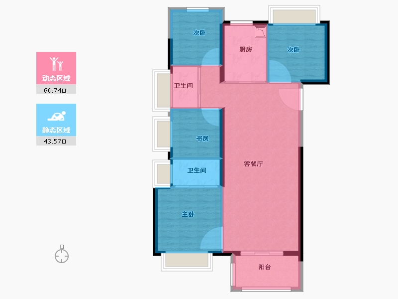 福建省-厦门市-阳光城丽景湾-95.01-户型库-动静分区