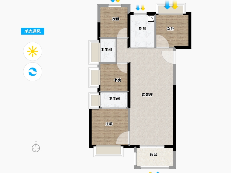 福建省-厦门市-阳光城丽景湾-95.01-户型库-采光通风