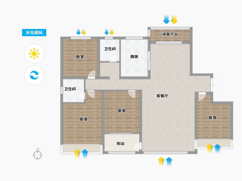 山东省-滨州市-学府名著-154.00-户型库-采光通风