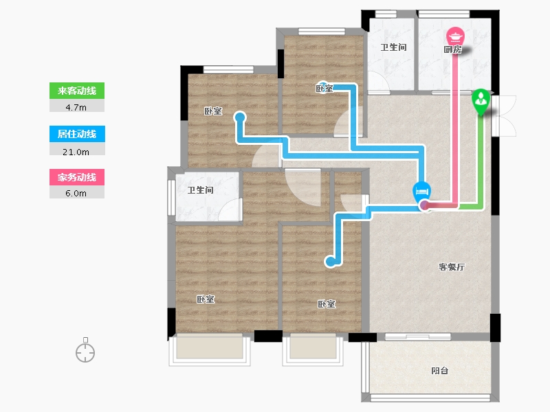 山东省-菏泽市-国璟府-103.00-户型库-动静线