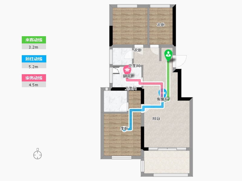 福建省-厦门市-三盛璞悦海-66.78-户型库-动静线