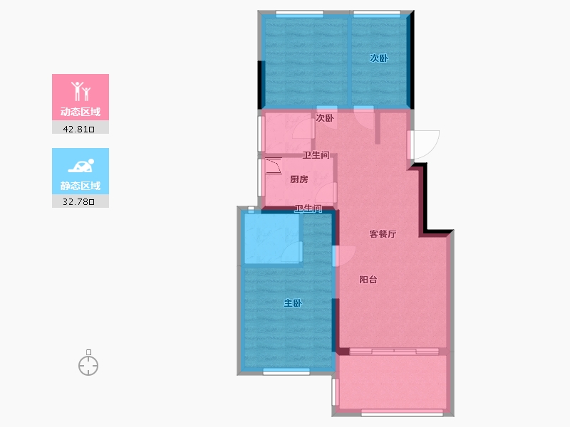 福建省-厦门市-三盛璞悦海-66.78-户型库-动静分区