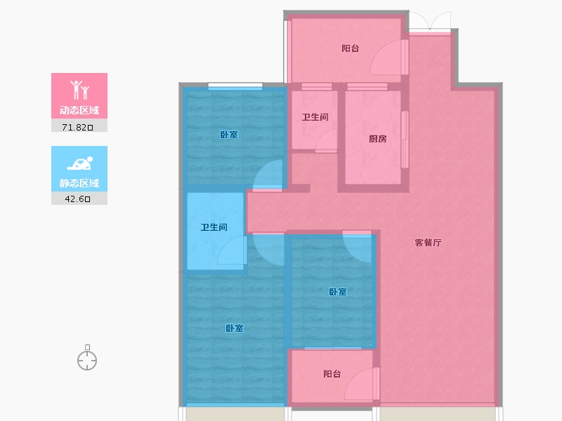 山东省-滨州市-融汇·新里程-102.00-户型库-动静分区