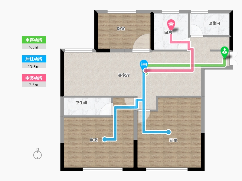 山东省-菏泽市-亿联世贸中心-101.25-户型库-动静线