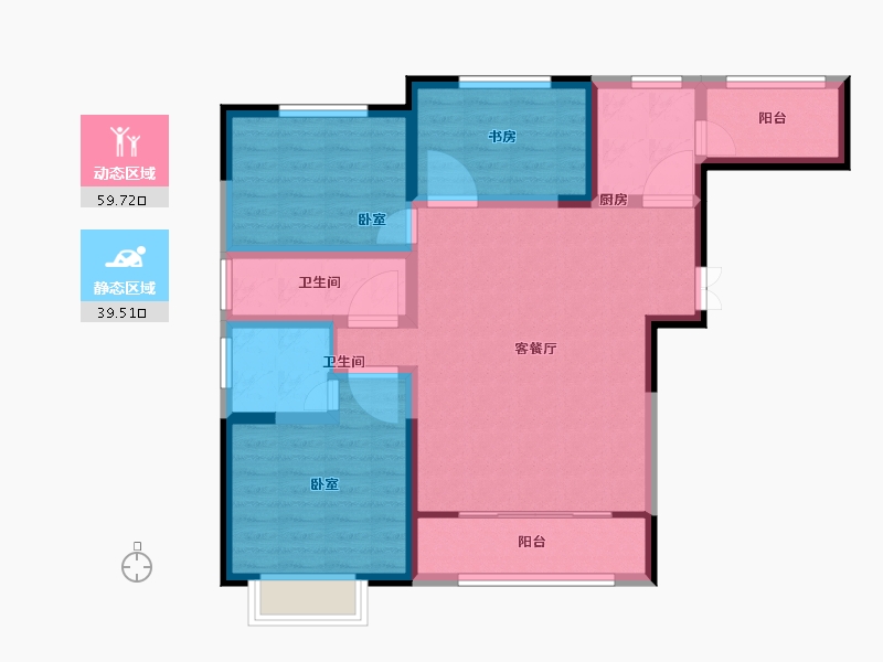 河南省-郑州市-凤湖梧桐湾-88.00-户型库-动静分区