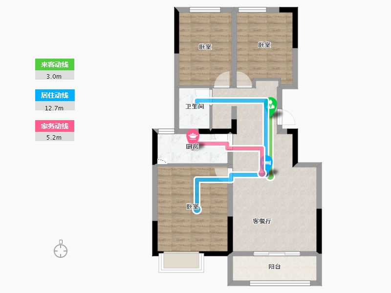 河南省-郑州市-花漾里-81.47-户型库-动静线