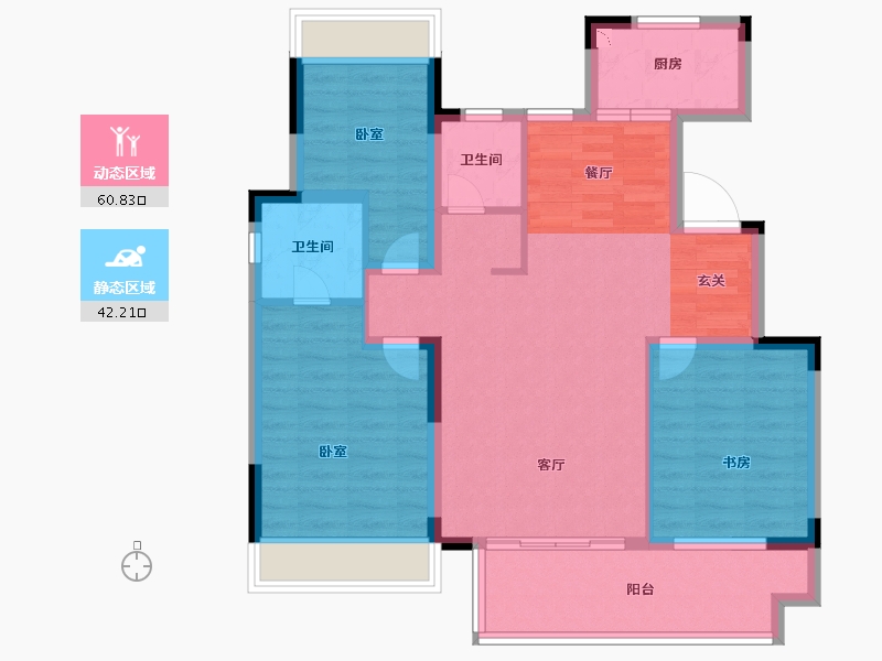 安徽省-宿州市-新华·御府-92.00-户型库-动静分区