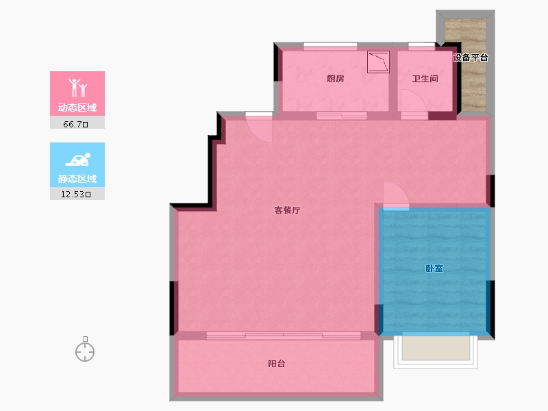 浙江省-宁波市-中交阳光城·春风景里-73.92-户型库-动静分区