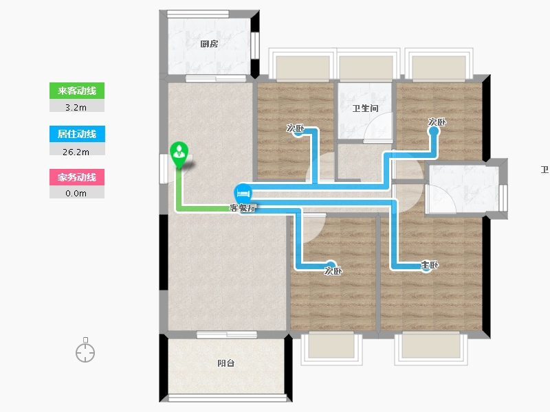 福建省-南平市-龙山首府-87.00-户型库-动静线