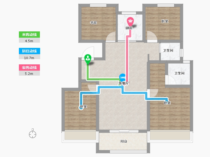 河南省-郑州市-郑北孔雀城-93.33-户型库-动静线