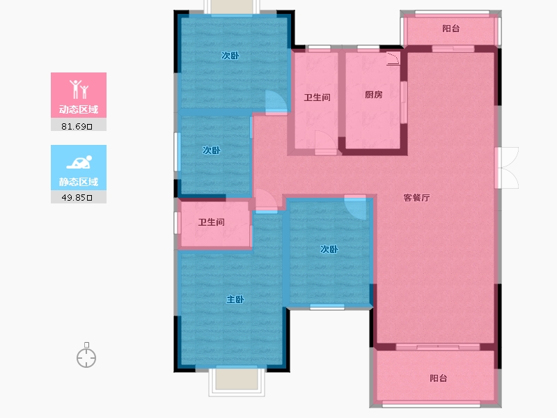 江西省-吉安市-金榜名苑-116.80-户型库-动静分区