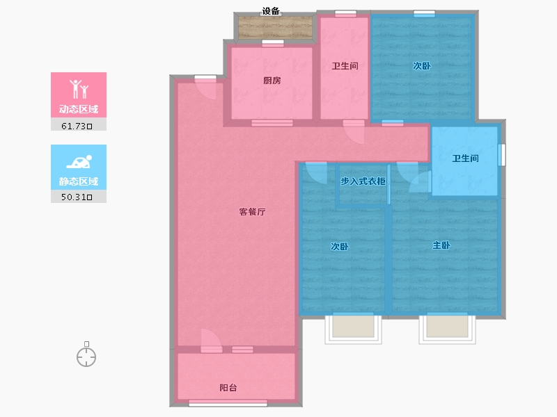 山东省-青岛市-保利天汇-102.00-户型库-动静分区