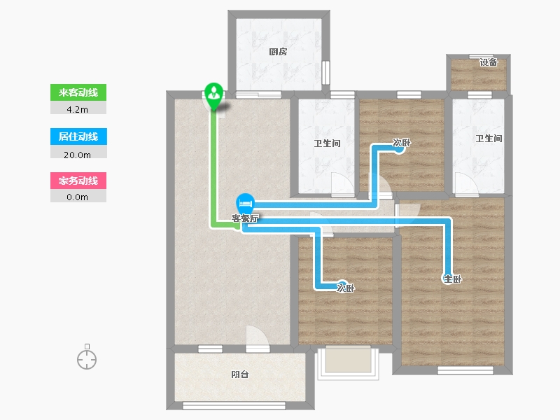 山东省-青岛市-保利天汇-89.00-户型库-动静线