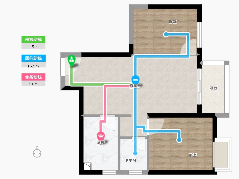 福建省-漳州市-万科城滨江府-58.00-户型库-动静线