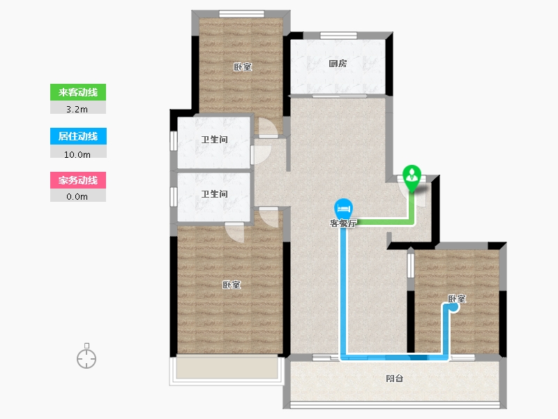 浙江省-温州市-中梁柏悦湾-101.00-户型库-动静线