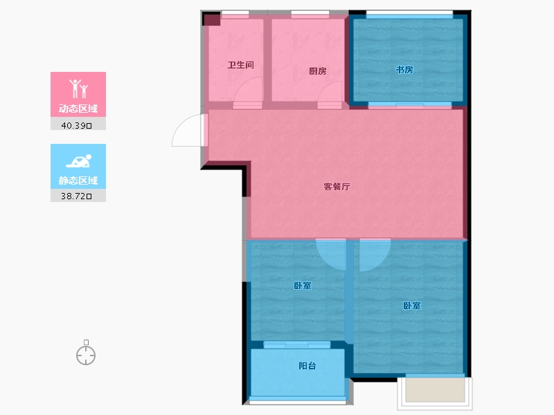 浙江省-嘉兴市-金鹏大都会-70.99-户型库-动静分区