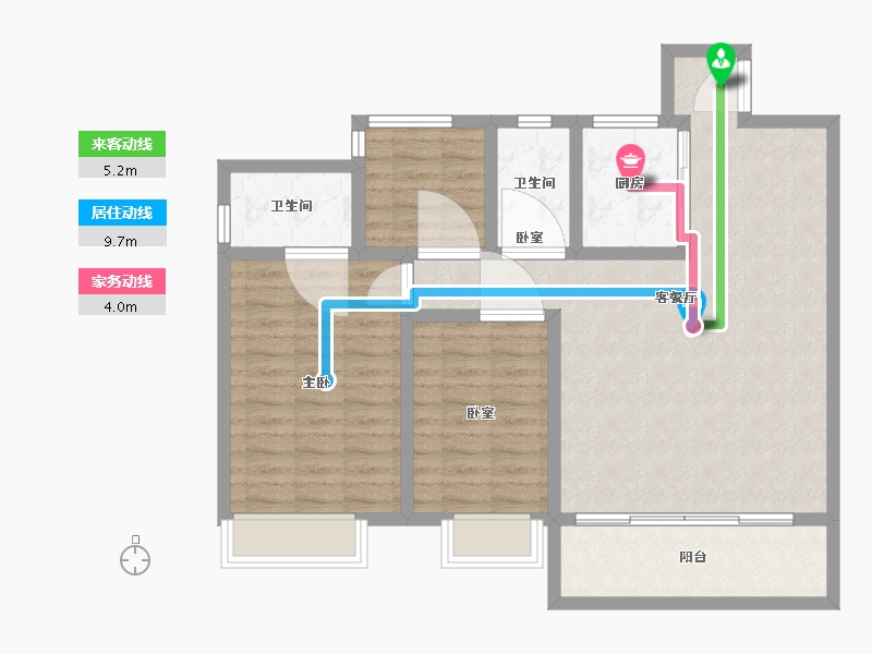 浙江省-温州市-中南漫悦湾-94.00-户型库-动静线