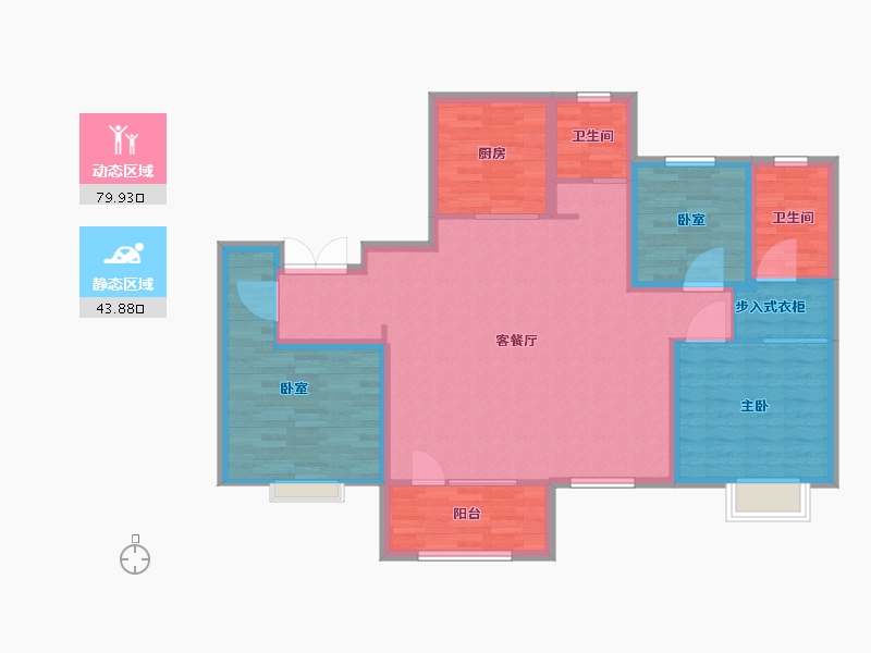 山东省-青岛市-保利天汇-112.00-户型库-动静分区