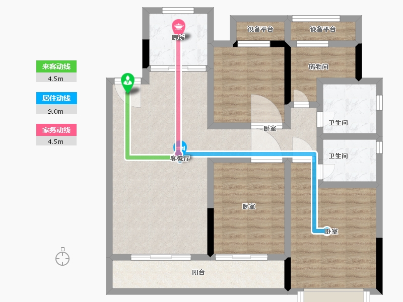 浙江省-温州市-荣安御瓯海-93.00-户型库-动静线