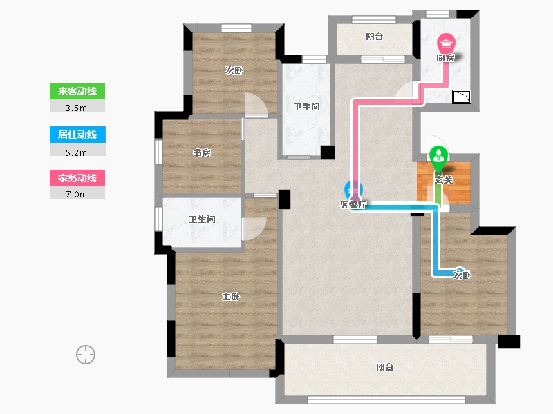 江西省-吉安市-东投阳光城-92.80-户型库-动静线