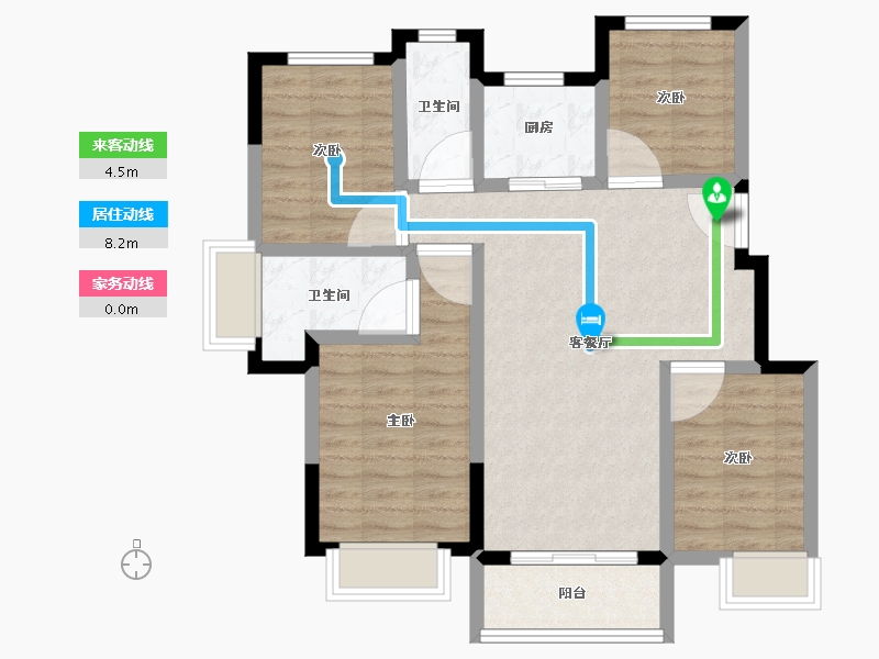 福建省-南平市-正荣·悦璟湾二期-81.00-户型库-动静线