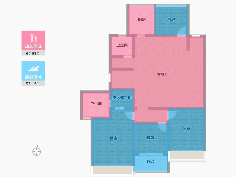 浙江省-嘉兴市-绿城乌镇蘭园-111.85-户型库-动静分区