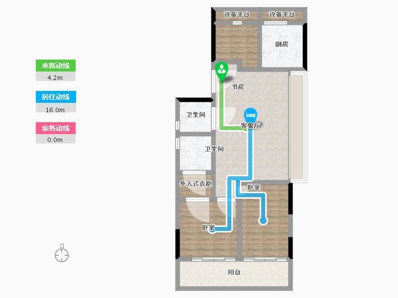 浙江省-温州市-远洋泊云庭-90.00-户型库-动静线