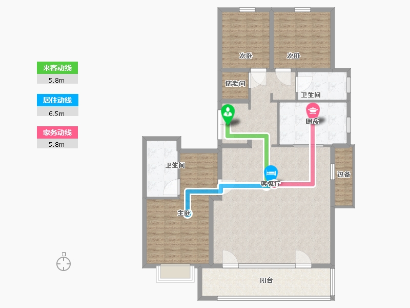 山东省-青岛市-保利天汇-142.01-户型库-动静线