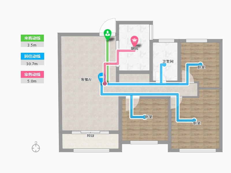 山东省-菏泽市-齐鲤万家新城-94.00-户型库-动静线