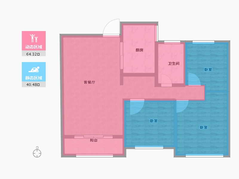 山东省-菏泽市-齐鲤万家新城-94.00-户型库-动静分区