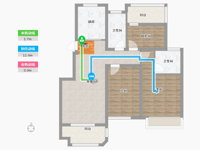 安徽省-滁州市-明发碧桂园桃源观澜-88.00-户型库-动静线